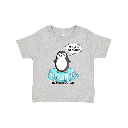 

Inktastic Stop Climate Change Where is My Home with Baby Penguin Gift Toddler Boy or Toddler Girl T-Shirt