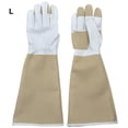 thumbnail image 3 of Youkk Stab Resistant Cowhide Wear-resistant Gardening Gloves For Enhanced Protection Strength white L, 3 of 6