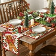 thumbnail image 6 of mubwai Gingerbread Candy Cane Christmas Placemats Set of 6, 12x18 Inch Seasonal Table Mats for Party Kitchen Dining Decoration, 6 of 6