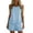 Light Blue 01, variant on Karymi 2 Piece Sets for Women 2 Piece Solid Linen Blend Outfit Set, Crew Neck Sleeveless Eyelet Lace Ruffle Hem Tank Top Elastic Drawstring Ruffle Shorts Womens Summer Tops