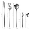 thumbnail image 4 of Silverware Sets, 30 Pieces Stainless Steel Flatware Set, Utensils Set Service for 6, Tableware Cutlery Set for Home and Restaurant, Knives Forks Spoons, Mirror Polished, Dishwasher Safe, Silver, 4 of 6