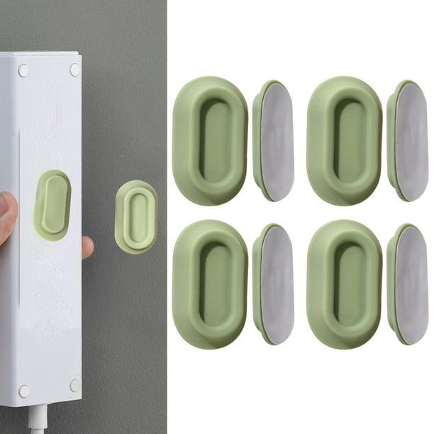 Soporte para mando a distancia de 4 piezas, montado en la pared, fácil de instalar, resistente, autoadhesivo, estante para mando a distancia de TV Verde