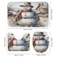 thumbnail image 3 of Rustic Cowboy Snowman Watercolor 4Pcs Shower Curtain Set with Rugs Shower Curtain And Rugs Shower Curtain Set Winter Snowman Waterproof Personality Pattern Bath Curtain for Bathroom Decor, 3 of 8