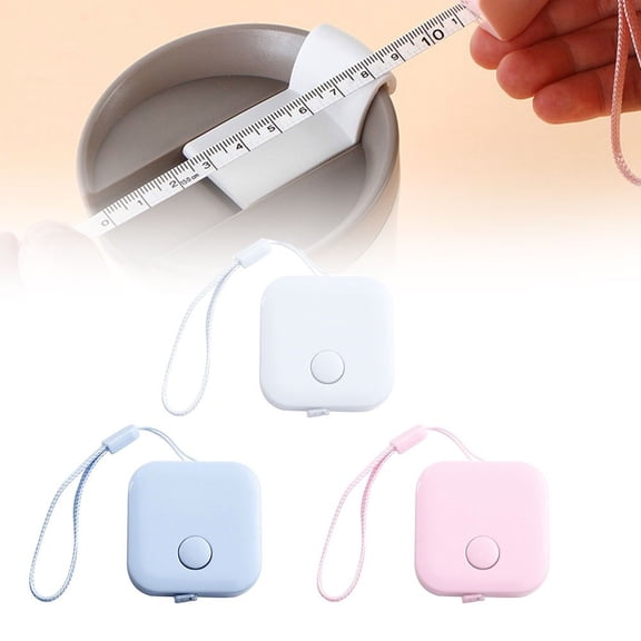 1.5M Measure Tape Retractable Body Measuring Soft Ruler Sewing Cloth Tailor Tape Measure Mini Practical Portable Measuring Tools White Fangkenuo
