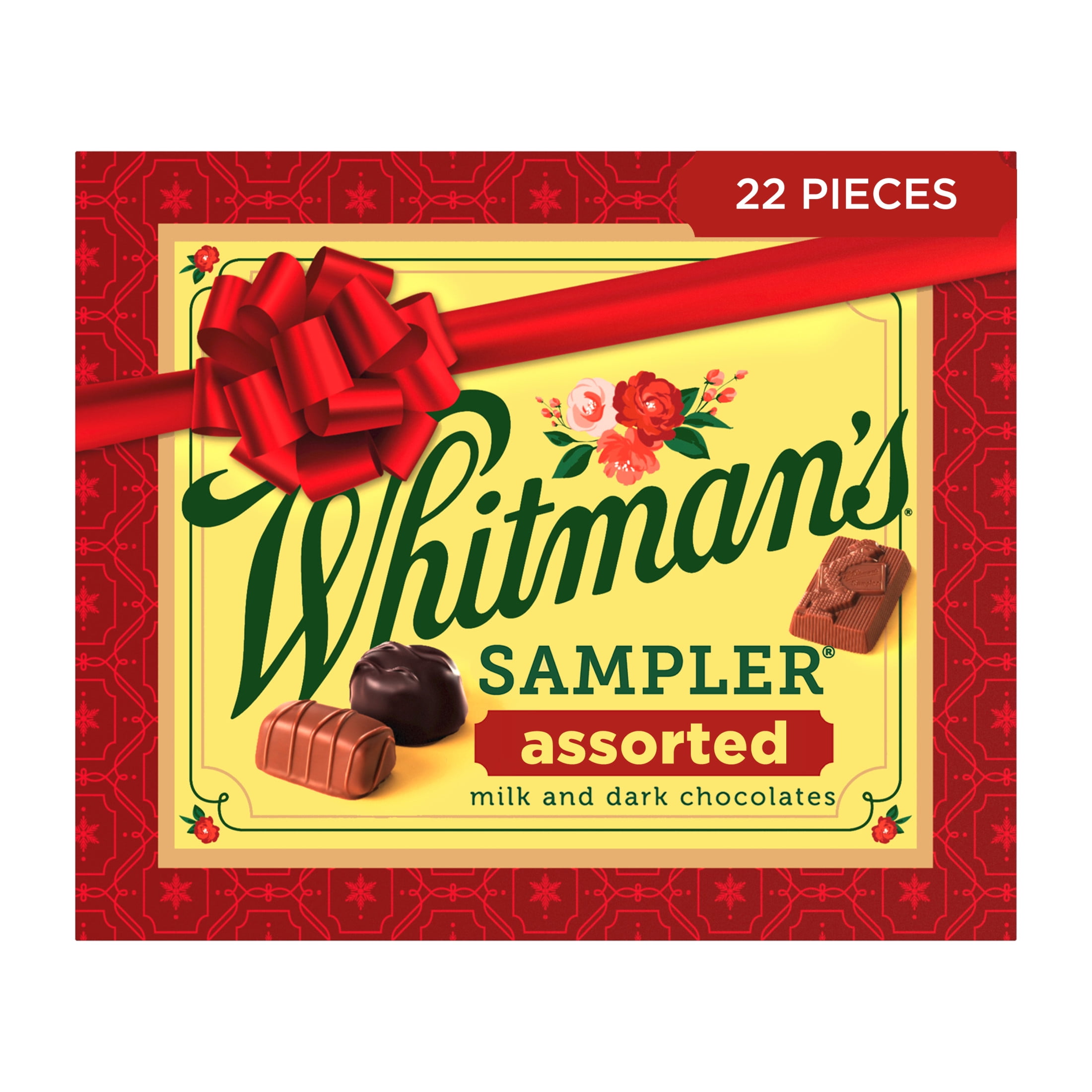 WHITMAN'S SAMPLER Holiday Assorted Milk, Dark Chocolate