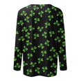 thumbnail image 5 of St Patricks Day Shirt Women Long Sleeve T Shirts Funny Green Shamrock Printed Graphic Saint Patrick's Tee Tops Army Green XL, 5 of 5