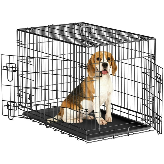 SAZYY Pet Dog Playpen Metal Portable Dog Exercise Pen Indoor Outdoor Folding Yard Puppy Dog Fence for Small Medium Large Dogs ,36"
