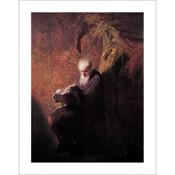 Philosopher Reading by Rembrandt Poster - 22" x 28"