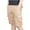 Khaki, variant on hoksml Men's Cotton Cargo Shorts - Relaxed Fit Multi-Pocket Design for Casual Outdoor Work and Daily Wear, Multi-Color