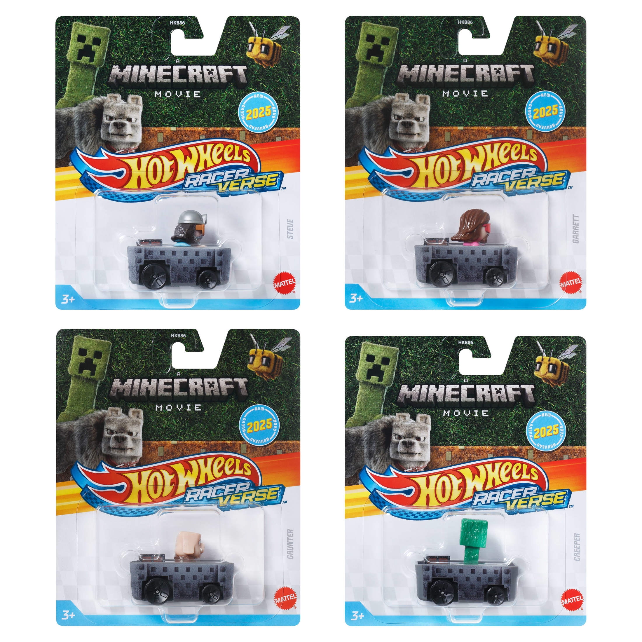 Hot Wheels RacerVerse Die-Cast Vehicle with Pop Culture Character Driver (Styles & Colors May Vary, Items May Not Be Pictured)