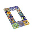 thumbnail image 3 of Mexican Tile Print Light Switch Cover Decorative 1 Gang Single Rocker Switch Plate Covers Mexican Pattern Wall Plates for Light Plates Switch Covers for Room Home Decor, 3 of 7