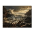 thumbnail image 3 of Designart "Beach Storm Euphony II" Nautical & Beach Print on Natural Pine Wood, 3 of 5