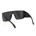 thumbnail image 4 of Mobster Oversize Side Visor Lens Shield Flat Top Plastic Sunglasses Purple, 4 of 4