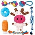 thumbnail image 1 of Juguete de Cuerda para Morder Perros, 7pcs Juguetes Duraderos para Dentición Cachorros, Lindos Jugue, 1 of 7