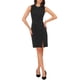 thumbnail image 2 of Vestidos midi sin mangas para mujer Inspire Chic con cremallera en el cuello y abertura, talla XS, color negro, 2 of 6