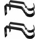 thumbnail image 1 of Soportes de barra de cortina, 4 piezas Soporte de cortina de metal negro Soporte de barra de persiana Ganchos de pared con tornillos, para barra de ducha Barra de cortina Barra de ropa TUNC Sencillez, 1 of 5