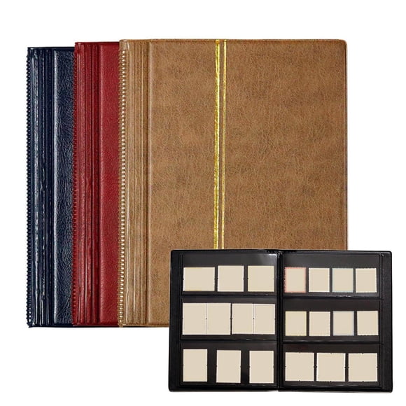 Stamp Album 10 Sheet (20 Page) Supplies Stamp Pages Empty Display Holder Friends Collector Brown