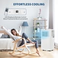 thumbnail image 4 of JoanKaren 8000 BTU Portable Air Conditioner,Portable Quiet 3-in-1 AC Unit,Cools Rooms Up to 350 Sq.Ft,24H Timer,Remote Control,Window Kit,White, 4 of 7
