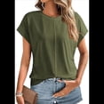 thumbnail image 2 of Blusa de Verano con Cuello Redondo y Mangas para Mujer, Color Verde , Talla XXL, 2 of 8