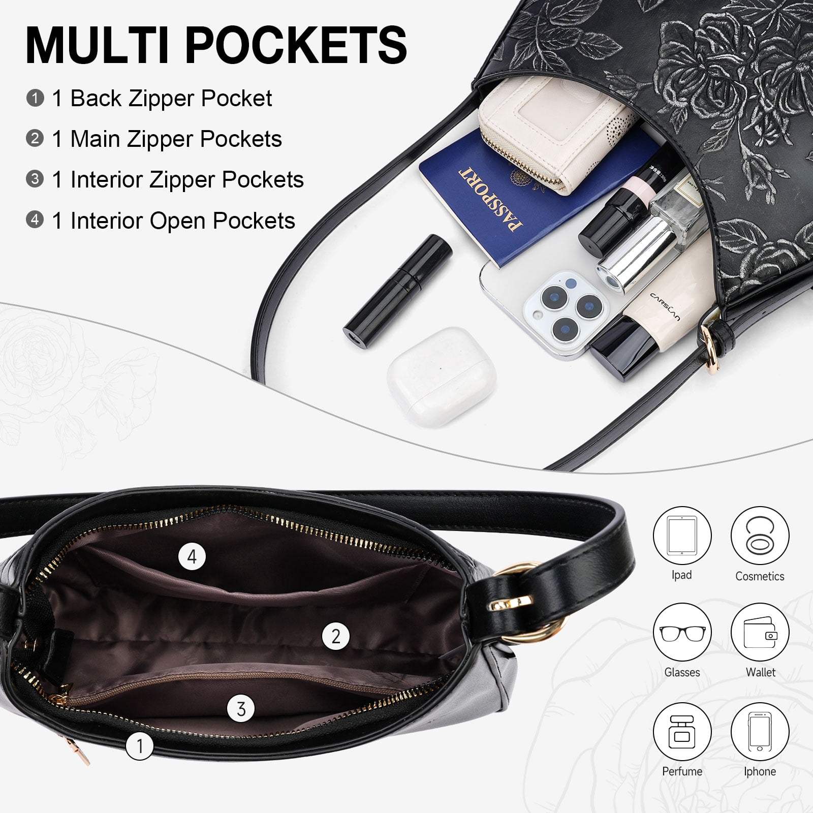 APHISON Fashion Backpack Single Shoulder Bag For Women, Ladies Crossbody Bag Handbag With Retractable Shoulder Strap, Suitable For Travel