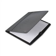 Professional View-Tab Padfolio And Sorter W/notepad, 11 X 12 3/4, Black
