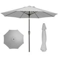 thumbnail image 6 of 9FT Patio Outdoor Umbrella-UPF 50+ Sun Shade with Wind Vent, Push-Button Tilt & Smooth Crank Lift, Rust-Resistant Fiberglass Frame for Garden, Backyard,Yard, 6 of 9