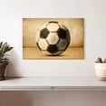 thumbnail image 2 of Elephant Stock Old School Soccer Ball Wall Art - Horizontal Canvas Wall Art - Living Room Wall Decor - Sports Canvas - Yellow And Black Decor - 12" x 8", 2 of 8