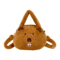 thumbnail image 1 of Bolso bandolera de capibara con dibujos animados, suave y de peluche, ideal para picnics, fiestas y vacaciones., 1 of 9