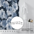 thumbnail image 4 of Watercolor Floral Shower Curtain Sets,Blue and White Flowers Bathroom Curtains,Modern Minimalist White Bath Curtain,Waterproof Fabric with 12 Hooks 72x72 Inches, 4 of 6