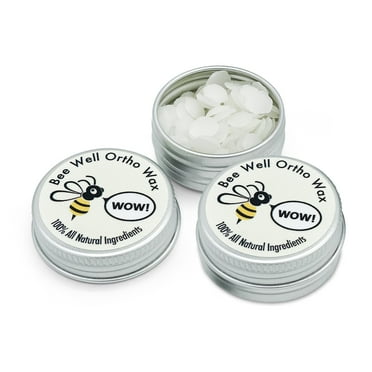 Bee Well Ortho Wax | Pure | All Natural Extra Firm Braces Wax | Protect, Prevent & Relieve Orthodontic Braces Discomfort & Mouth Pain | 2 Recyclable Jars | 150 Total Pieces of Wax for Braces