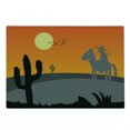 thumbnail image 2 of Southwestern Cutting Board, Cartoon Style Hot Mexico Desert Landscape with Saguaro Cactus and Horse Rider, Decorative Tempered Glass Cutting and Serving Board, Large Size, Multicolor, by Ambesonne, 2 of 5