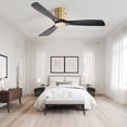 thumbnail image 2 of Sofucor 52" Flush Mount Modern Ceiling Fan with LED Lights and Remote Control, 2 of 7
