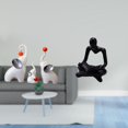 thumbnail image 2 of Esculturas de elefantes, estatuas familiares de cerámica, figura de pensador abstracto, adornos de escritorio de resina, decoración de arte moderno, a, 2 of 8