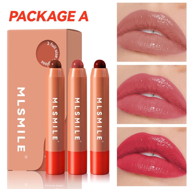 XWSHYW Lápiz Labial Lápiz Labial Juego de 3 Colores Desarrollo Del Color Lápiz Labial Hidratante Nutritivo No Es Fácil de Caer