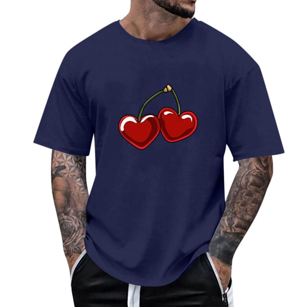 Tops para hombre, blusas y camisas de manga corta con cuello redondo para hombre, camisetas casuales con estampado de moda para hombre, blusa de manga corta, blusa de poliéster para hombre.