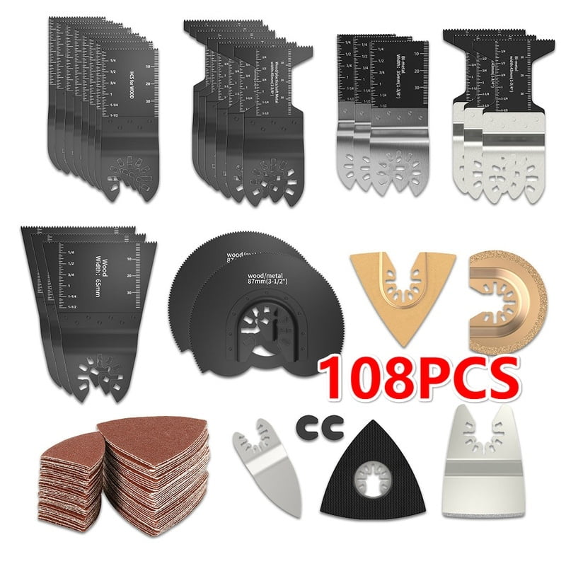 100pcs/Set Oscillating Multi Tool Blades Kit Accessory For Fein Makita Milwaukee 