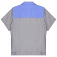 thumbnail image 3 of MSemis Men's Regular Fit Short Sleeve Industrial Work Shirt Performance Utility Uniform Shirt Blue&Grey S, 3 of 6