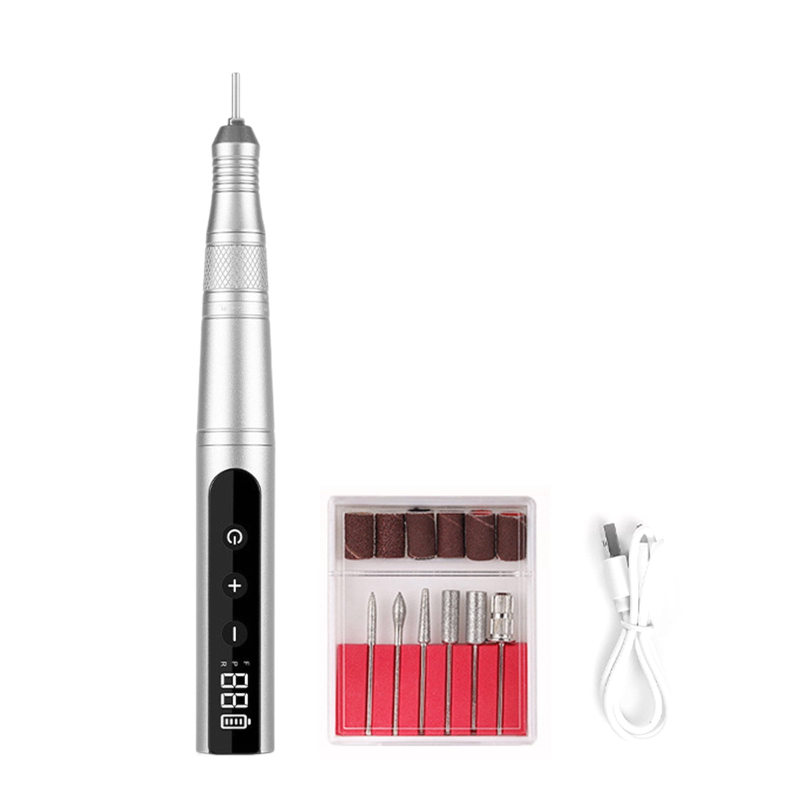 35000rpm Electric Nails Drill Machine Rechargeable Professional Nails Drill with Drill Bits for Gels Nails