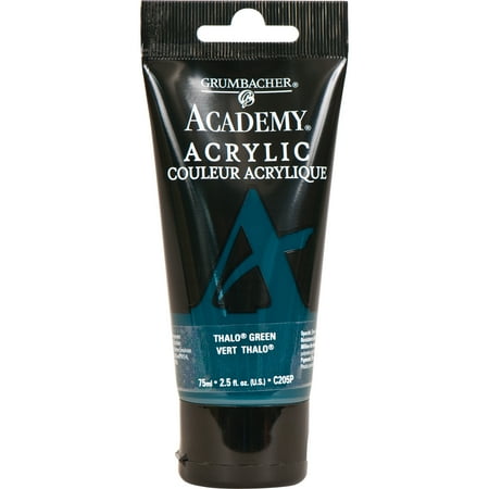 UPC: 0014173374189 | Grumbacher Academy Acrylic  75ml Tube  Thalo Green