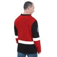 thumbnail image 3 of Men's G-III Sports by Carl Banks Red Chicago Bulls Adaptive Rugby Long Sleeve Top, 3 of 4