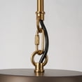 thumbnail image 4 of Industrial Pendant Light with Antique Bronze Rod & Gilded Canopy | 10.6"Linen Drum Shade Coffee Wrought Iron Chandelier - 55.1" Hanging Cord E26 Socket  for Dining Room Bedroom, 4 of 10