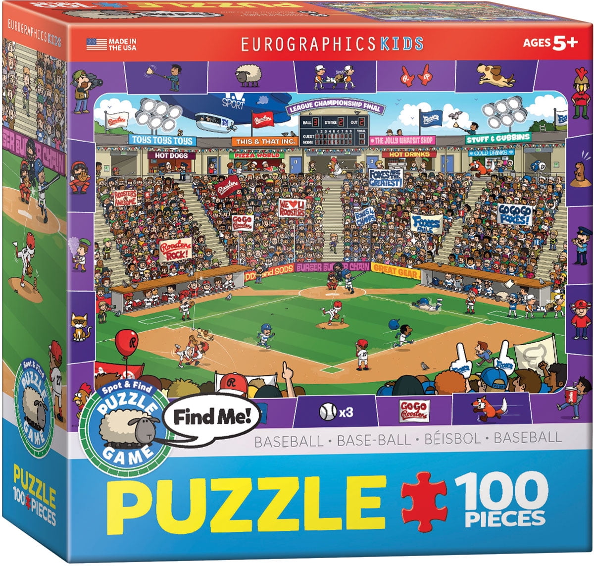 100 Piece Puzzle Crazy Aquarium Spot Find Multicolor Jigsaw Kids Game 