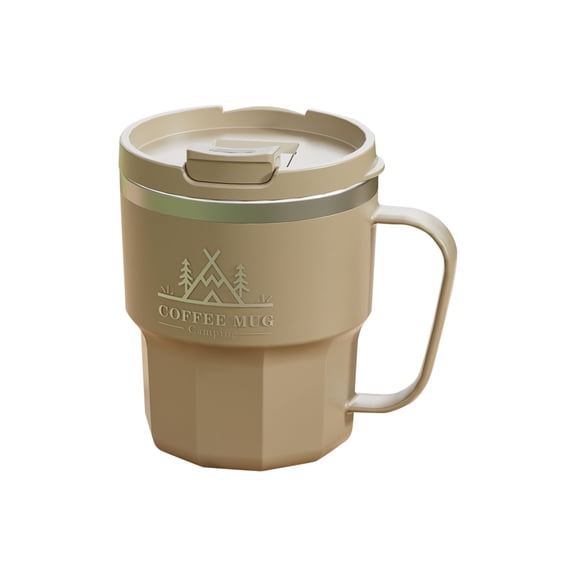 13.5 oz Coffee Mug, Vacuum Insulated Camping Mug with Lid, Double Wall Stainless Steel Travel Camping Tumbler Trave Mugs, for Men & Women