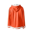 thumbnail image 6 of Wrtxtat Men's Sweatshirt Autumn Midweight Fashion Loose Fit Drawstrings Hoodie with Kangaroo Pocket Solid Color Long Sleeve Pullover Orange S, 6 of 9