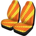 thumbnail image 2 of ZHANZZK Set of 2 Car Seat Covers Black Comic Yellow and Orange Sunburst Dots Pattern Pop Universal Auto Front Seats Protector Fits for Car,SUV Sedan,Truck, 2 of 5