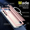 thumbnail image 5 of ELEHOLD for Samsung Galaxy S24 Ultra Compatible with Magsafe Accessories Case,Translucent Matte Magnetic Slim Non-Slip Shockproof Women Men Protective Cover,Pink, 5 of 7