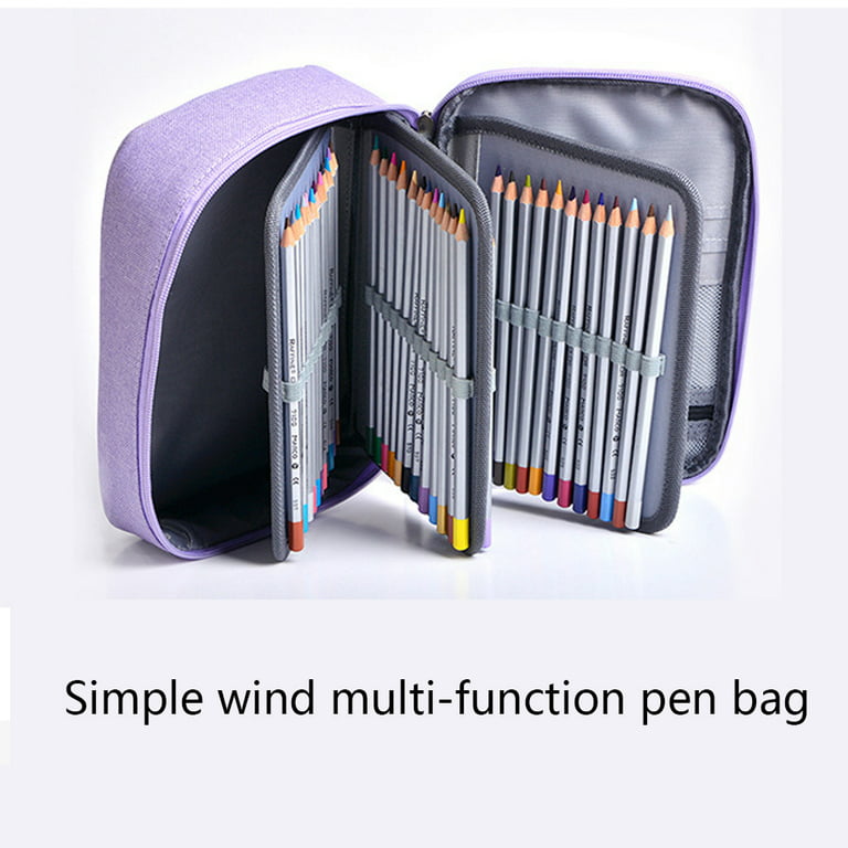 High Capacity Zipper Pens Pencil Case- Multi-Functional Stationery