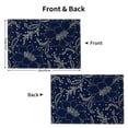 thumbnail image 6 of SUNOLIFE Navy Blue Placemats Set of 4 Floral Parten Linen Double-Sided Table Place Mats for Dining Table Decor 12x18 in, 6 of 6
