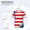 thumbnail image 3 of Lsque American Astronaut Runs Forward Pattern Mens Polo Golf Shirts Funny Graphics Shorts Sleeve Button Shirts Baseball T-shirt-, 3 of 7
