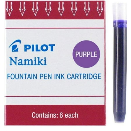 Pilot Namiki IC50 Fountain Pen Ink Cartridge, Purple, 6 Cartridges per Pack (69004)